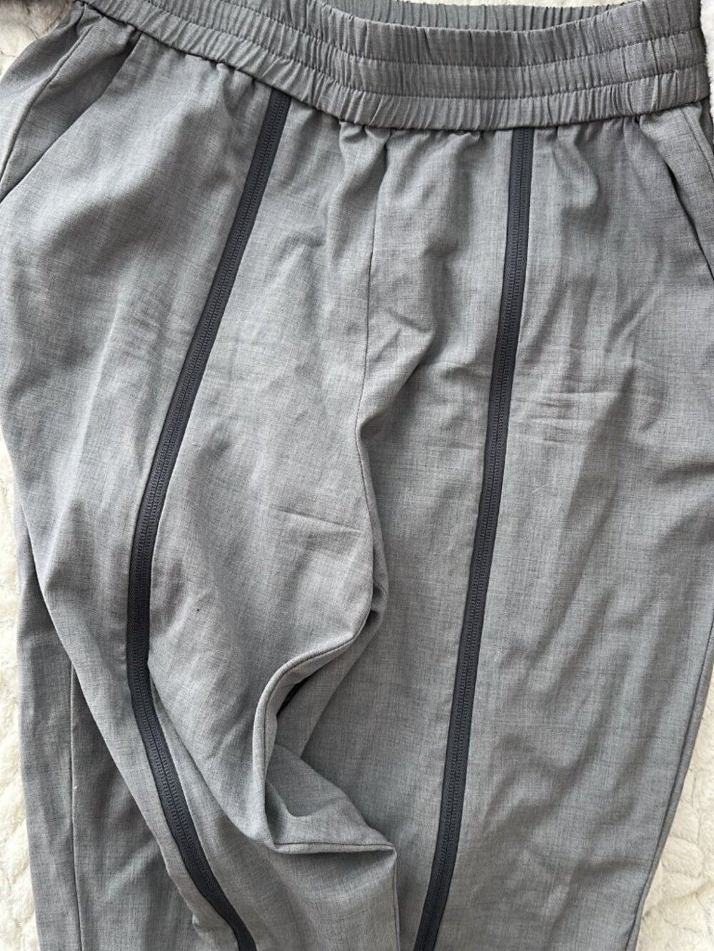 Fabiana Filippi Grey Wool Jogger Pants 42/S Italy